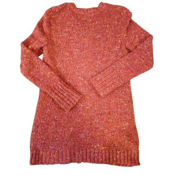 CHARTER CLUB Red Tweed Crew Neck Wool Blend Cardigan Size M - Picture 5 of 12